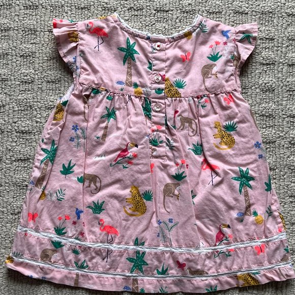 Girls Baby Boden Tropical Jungle Print Dress - 2-3 years - Picture 2 of 6